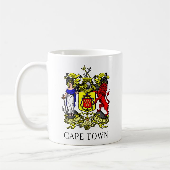 Taza De Café Escudo de armas de Ciudad del Cabo, Sudáfrica (Izquierda)