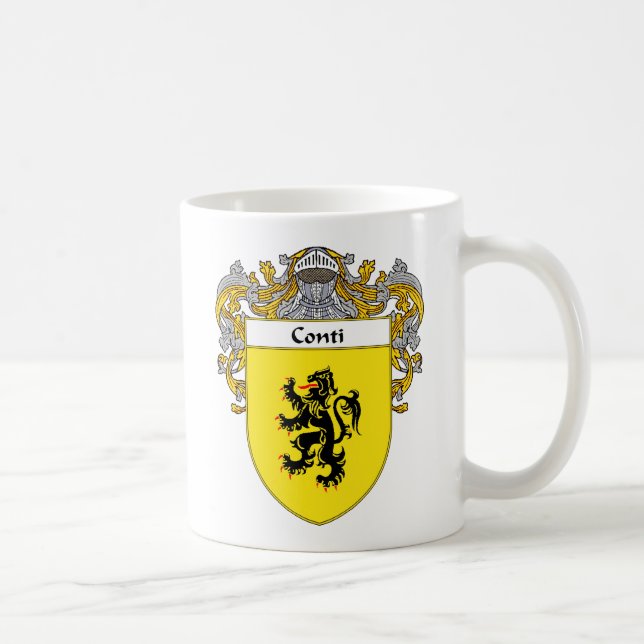Taza De Café Escudo de armas de Conti (cubierto) (Derecha)