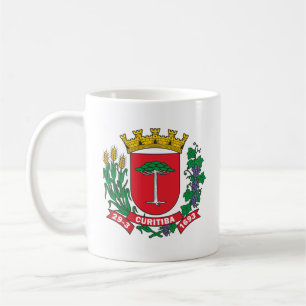 Taza De Café Escudo de armas de Curitiba, café de Brasil