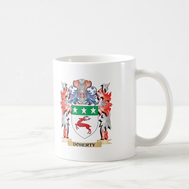 Taza De Café Escudo de armas de Doherty - escudo de la familia (Derecha)