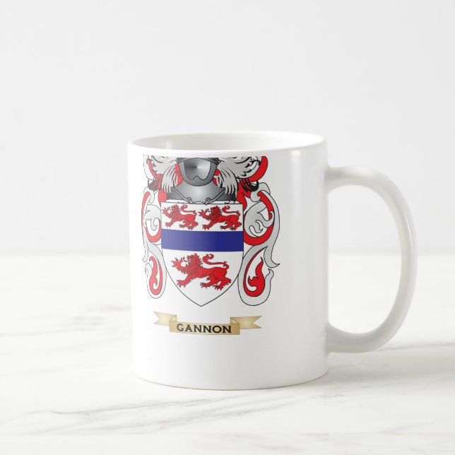 Taza De Café Escudo de armas de Gannon (escudo de la familia) (Derecha)