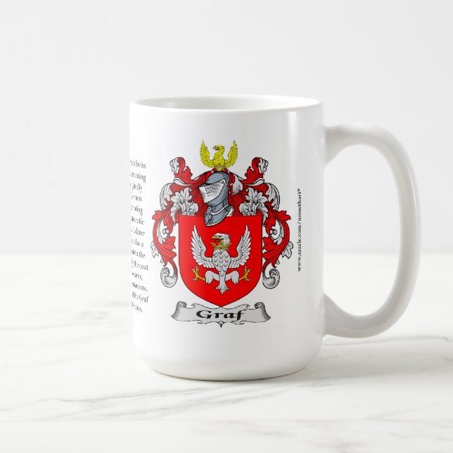 Taza De Café Escudo de armas de Graf Family (Derecha)