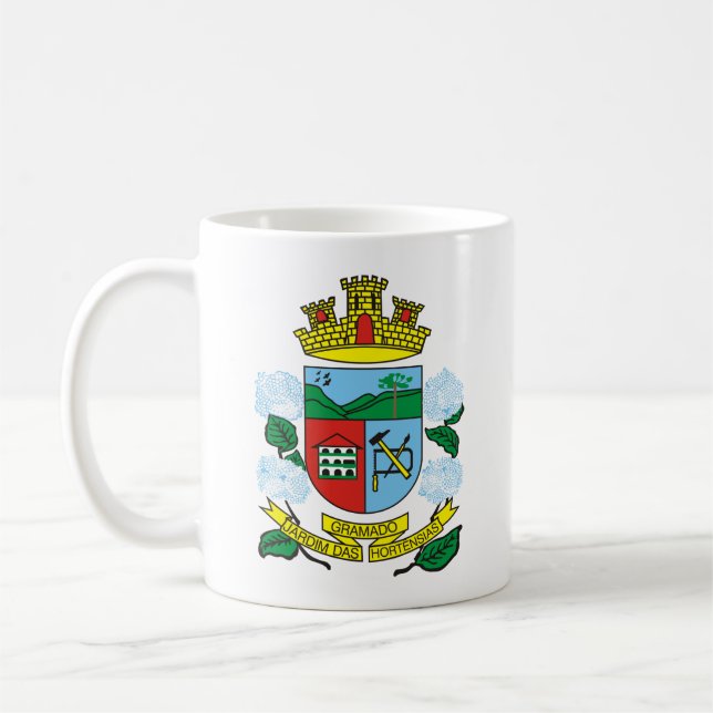 Taza De Café Escudo de armas de Gramado, Río Grande del Sur (BR (Izquierda)