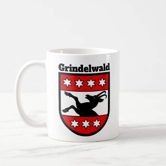 Taza De Café Escudo de armas de Grindelwald, Suiza (Izquierda)