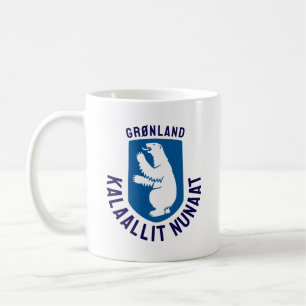 Taza De Café Escudo de armas de Groenlandia - nombres añadidos