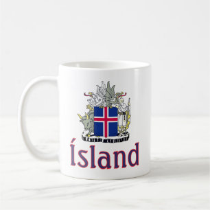Taza De Café Escudo de Armas de Islandia