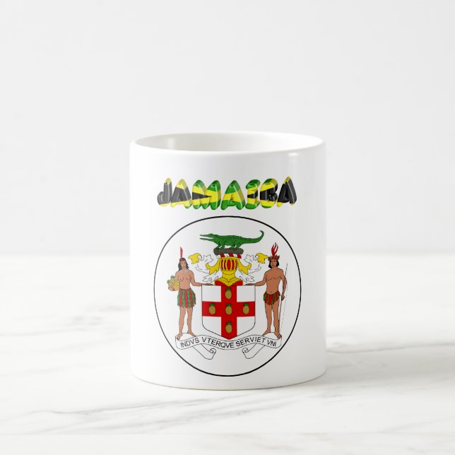 Taza De Café Escudo de armas de Jamaica (Centro)
