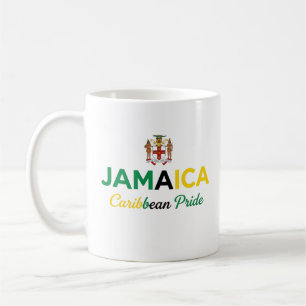 Taza De Café Escudo de Armas de Jamaica Orgullo Cotidiano
