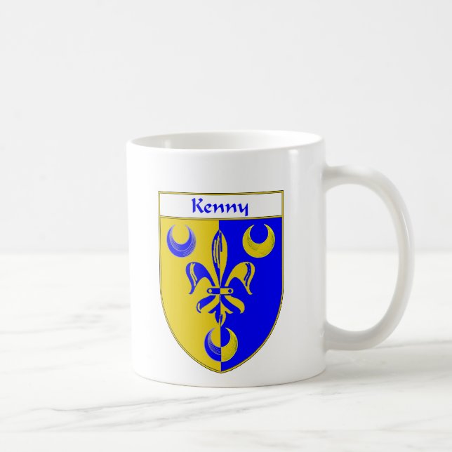 Taza De Café Escudo de armas de Kenny/escudo de la familia (Derecha)