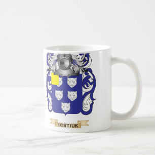 Taza De Café Escudo de armas de Kostiuk (escudo de la familia)