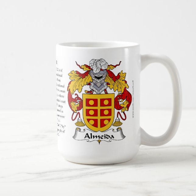 Taza De Café Escudo de armas de la familia de Almeida (Derecha)