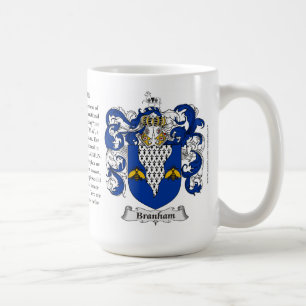 Taza De Café Escudo de armas de la familia de Branham