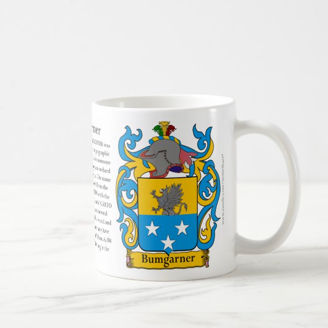 Taza De Café Escudo de armas de la familia de Bumgarner (Derecha)