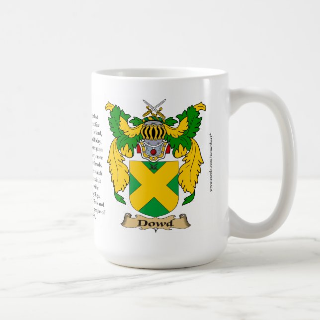 Taza De Café Escudo de armas de la familia de Dowd (Derecha)