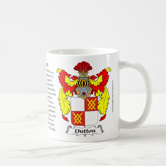 Taza De Café Escudo de armas de la familia de Dutton (Derecha)