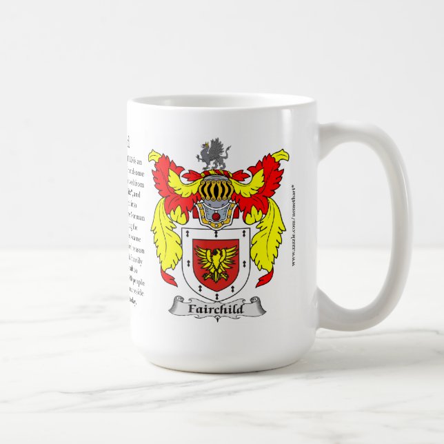 Taza De Café Escudo de armas de la familia de Fairchild (Derecha)