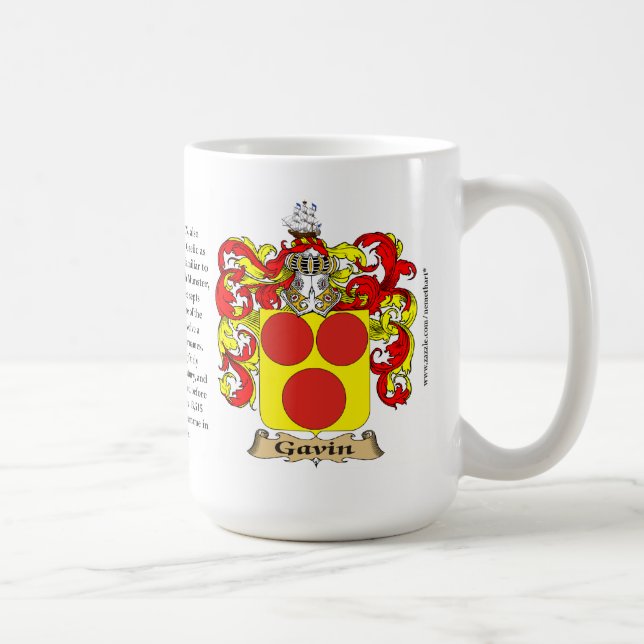 Taza De Café Escudo de armas de la familia de Gavin (Derecha)