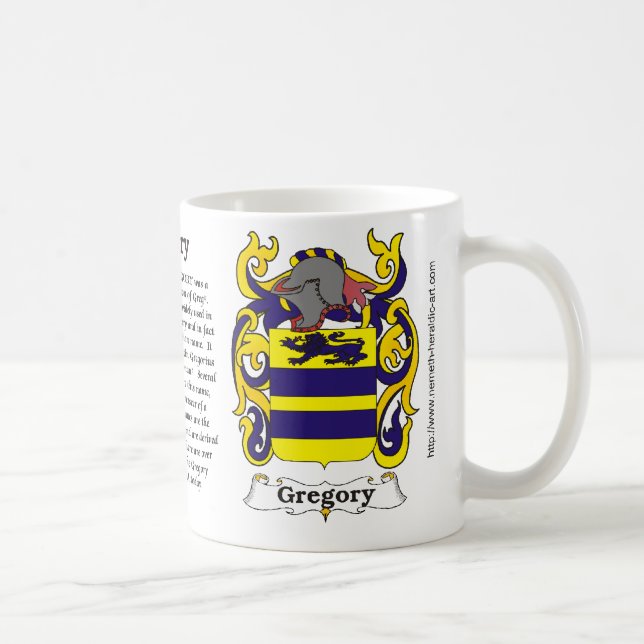 Taza De Café Escudo de armas de la familia de Gregory en una (Derecha)