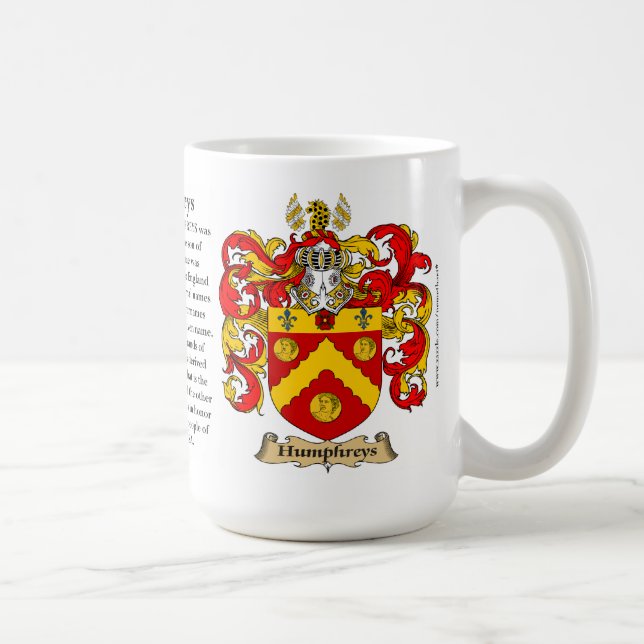 Taza De Café Escudo de armas de la familia de Humphreys (Derecha)