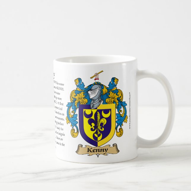 Taza De Café Escudo de armas de la familia de Kenny (Derecha)