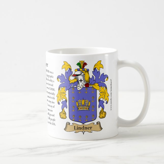 Taza De Café Escudo de armas de la familia de Lindner (Derecha)