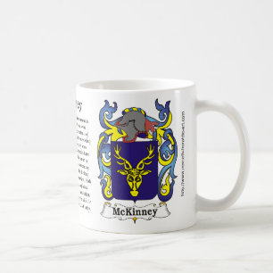 Taza De Café Escudo de armas de la familia de McKinney en una