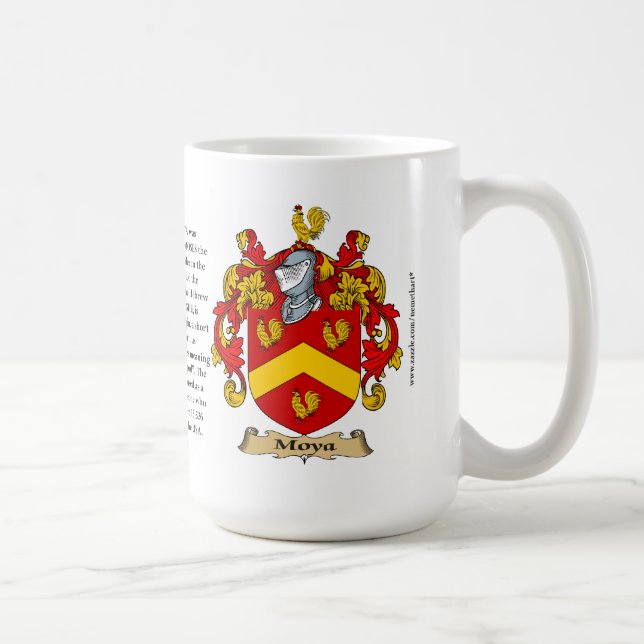 Taza De Café Escudo de armas de la familia de Moya (Derecha)