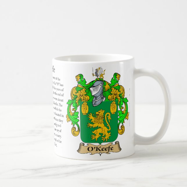 Taza De Café Escudo de armas de la familia de O'Keefe (Derecha)