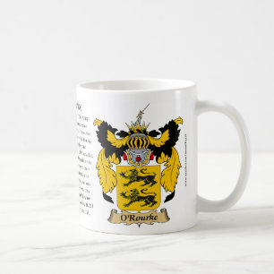 Taza De Café Escudo de armas de la familia de O'Rourke