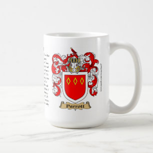 Taza De Café Escudo de armas de la familia de Parrott