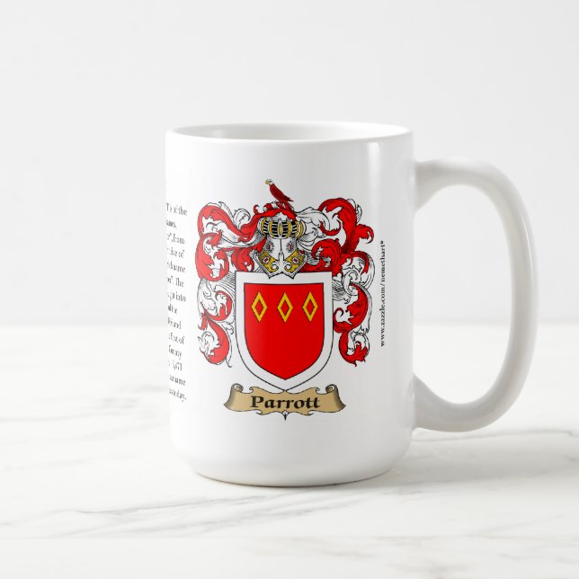 Taza De Café Escudo de armas de la familia de Parrott (Derecha)