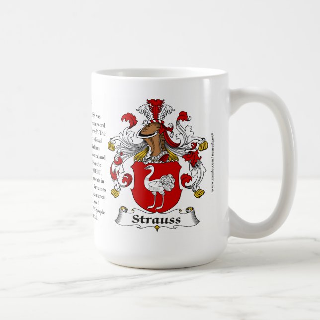 Taza De Café Escudo de armas de la familia de Strauss (Derecha)