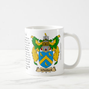 Taza De Café Escudo de armas de la familia de Whitlock