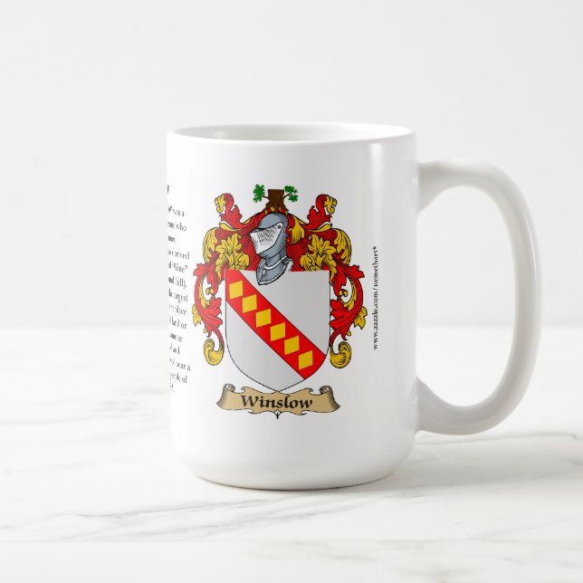 Taza De Café Escudo de armas de la familia de Winslow (Derecha)