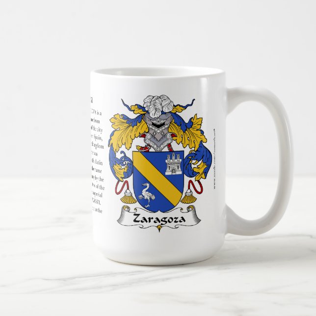Taza De Café Escudo de armas de la familia de Zaragoza (Derecha)