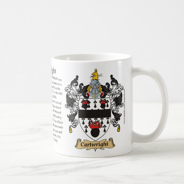 Taza De Café Escudo de armas de la familia del carretero (Derecha)