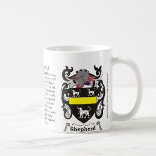 Taza De Café Escudo de armas de la familia del pastor