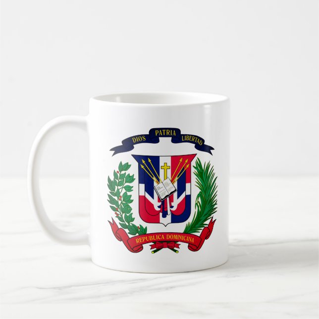Taza De Café Escudo de armas de la República Dominicana (Izquierda)