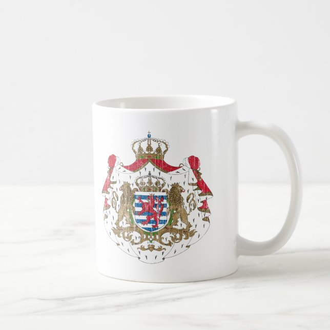 Taza De Café Escudo de armas de Luxemburgo (Derecha)