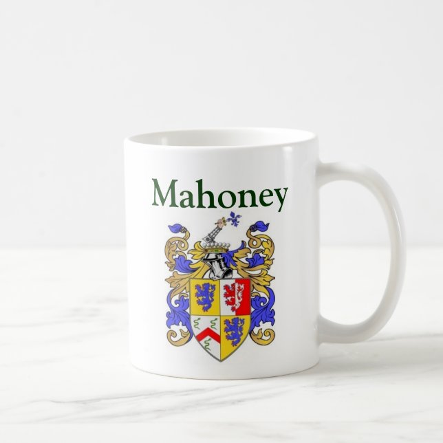 Taza De Café Escudo de armas de Mahoney (Derecha)