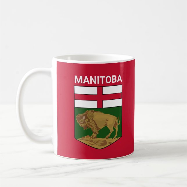 Taza De Café Escudo de armas de Manitoba - CANADÁ (Izquierda)