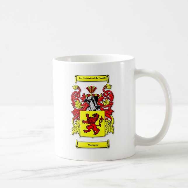 Taza De Café Escudo de armas de Marcotte (Derecha)