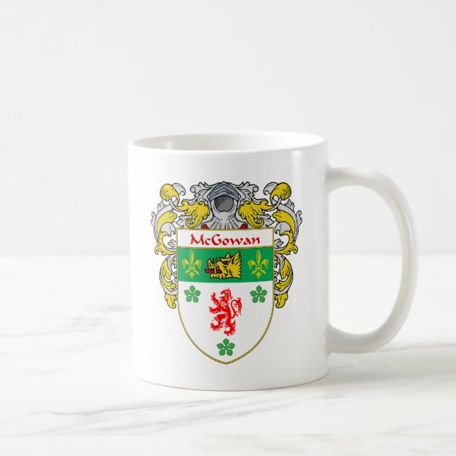 Taza De Café Escudo de armas de McGowan (cubierto) (Derecha)