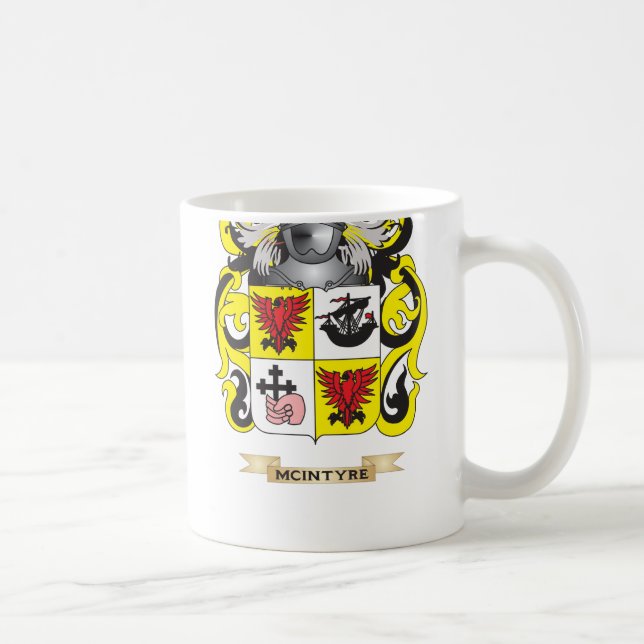 Taza De Café Escudo de armas de McIntyre (escudo de la familia) (Derecha)