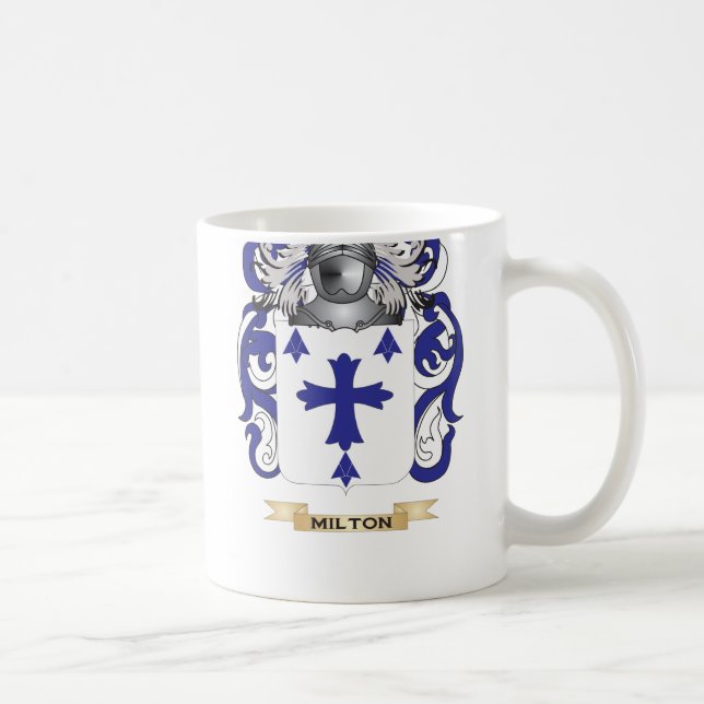 Taza De Café Escudo de armas de Milton (escudo de la familia) (Derecha)