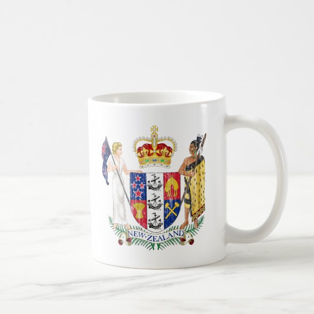 Taza De Café Escudo de armas de Nueva Zelanda (Derecha)