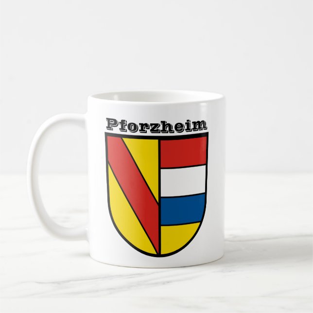 Taza De Café Escudo de armas de Pforzheim, Alemania (Izquierda)