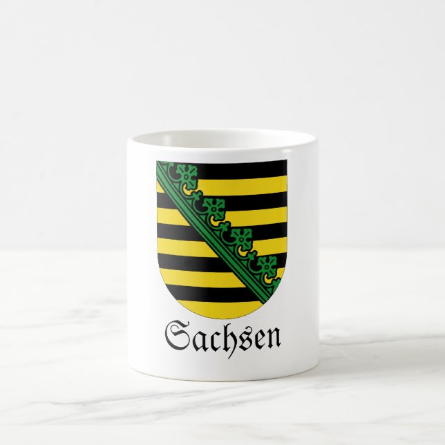 Taza De Café Escudo de armas de Sajonia Wappen (Centro)