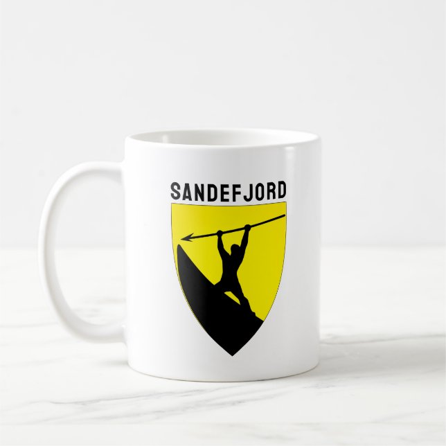 Taza De Café Escudo de armas de Sandefjord, Noruega (Izquierda)