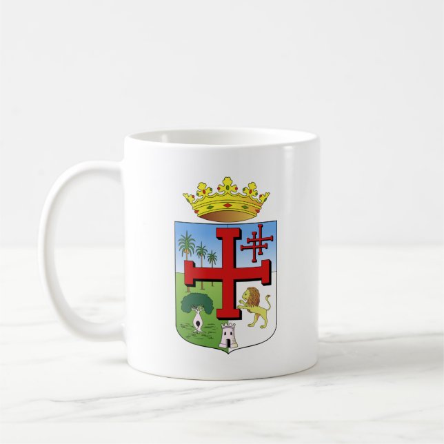 Taza De Café Escudo de armas de Santa Cruz de la Sierra (Bolivi (Izquierda)